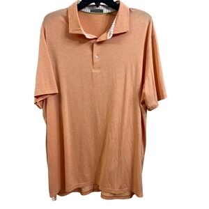Tasc Performance Mens‎ 2XL Orange Heathered Bamboo Blend Short Sleeve Polo Shirt